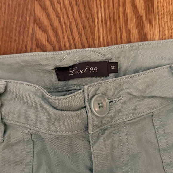 ✨Anthropologie Level 99 Turquoise Green Shorts | Casual Chino Style | Size 30 ✨ - Picture 2 of 3